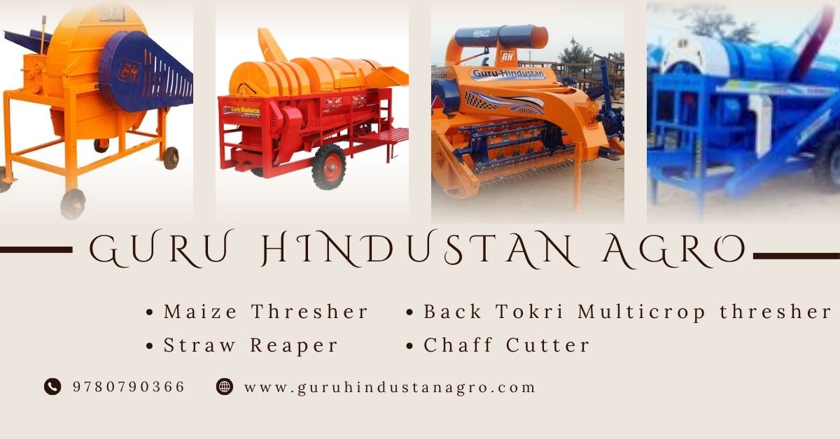 Various agricultural machinery including maize thresher and mini combine harvester